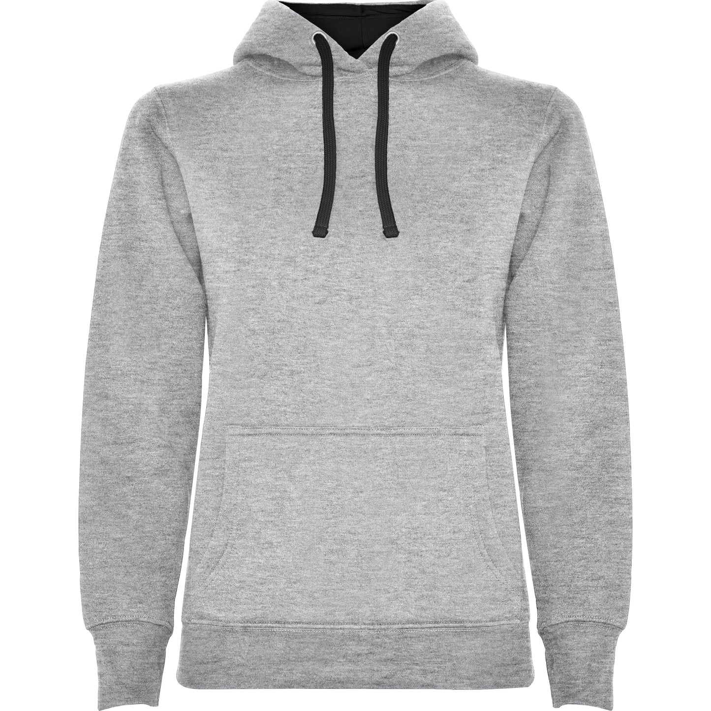 1068 Sudadera entallada con capucha bicolor y bolsillo.