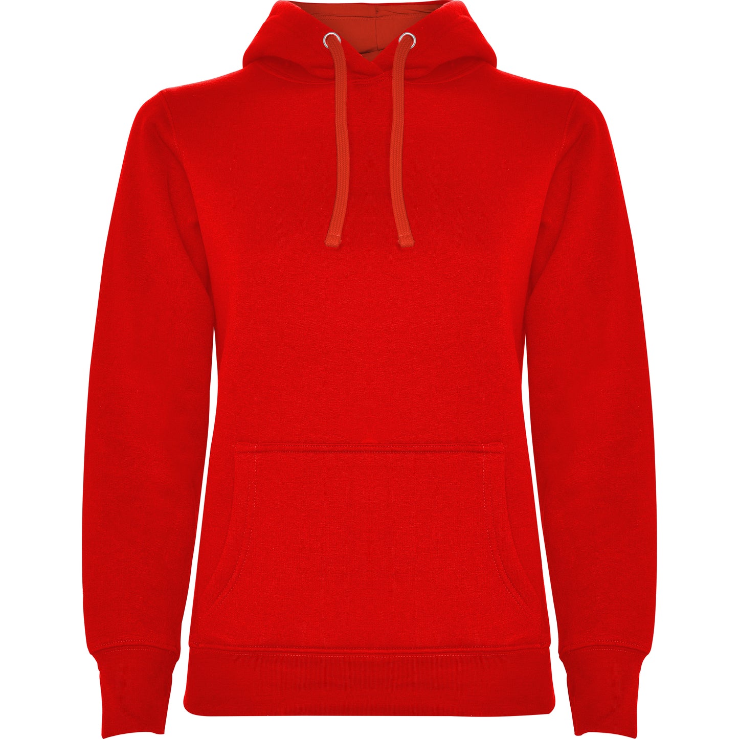 1068 Sudadera entallada con capucha bicolor y bolsillo.
