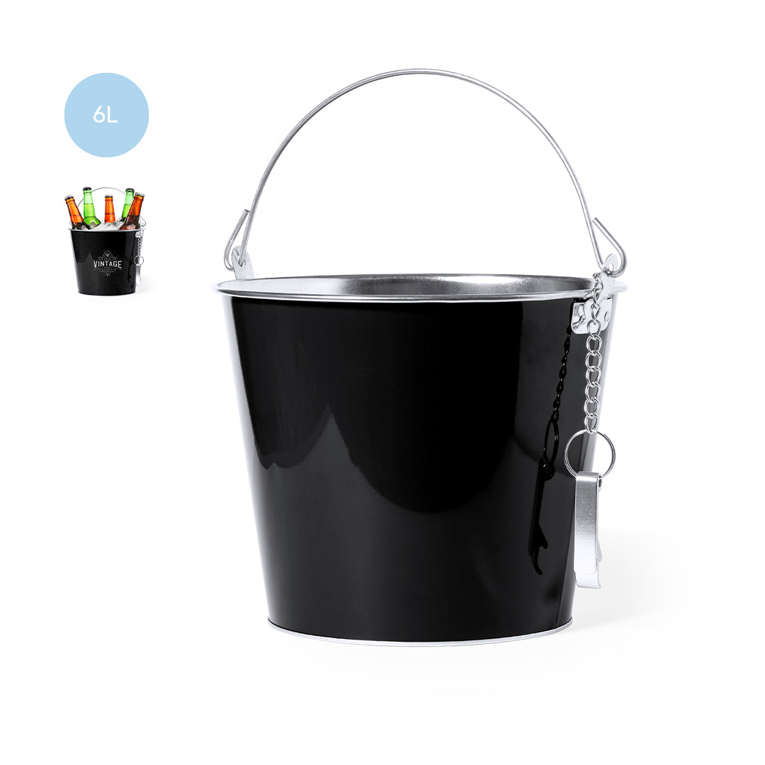 Cubo metálico de 6l de capacidad