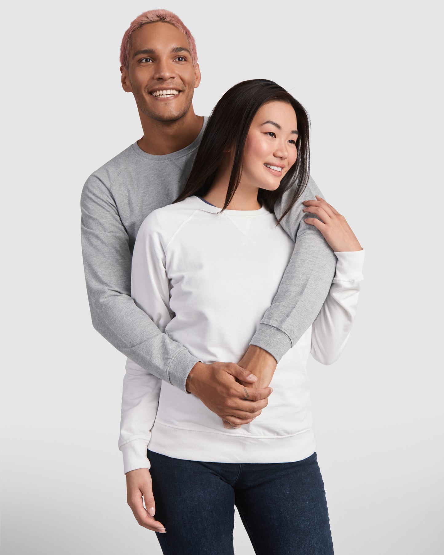 1111 Sudadera entallada de manga larga estilo ranglán