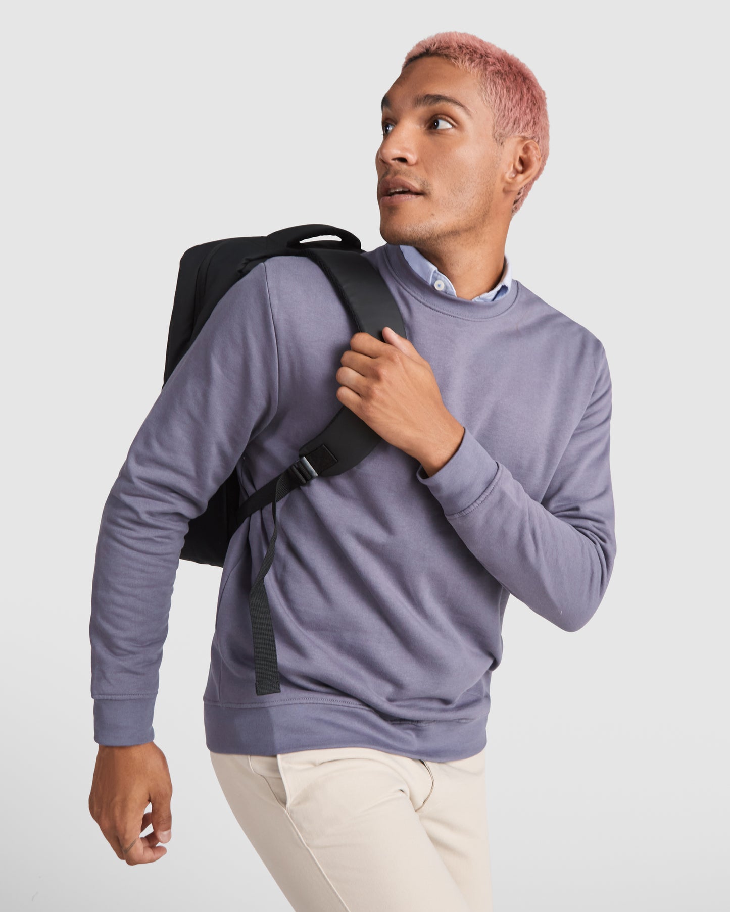 1117 Sudadera de algodón con diseño clásico.