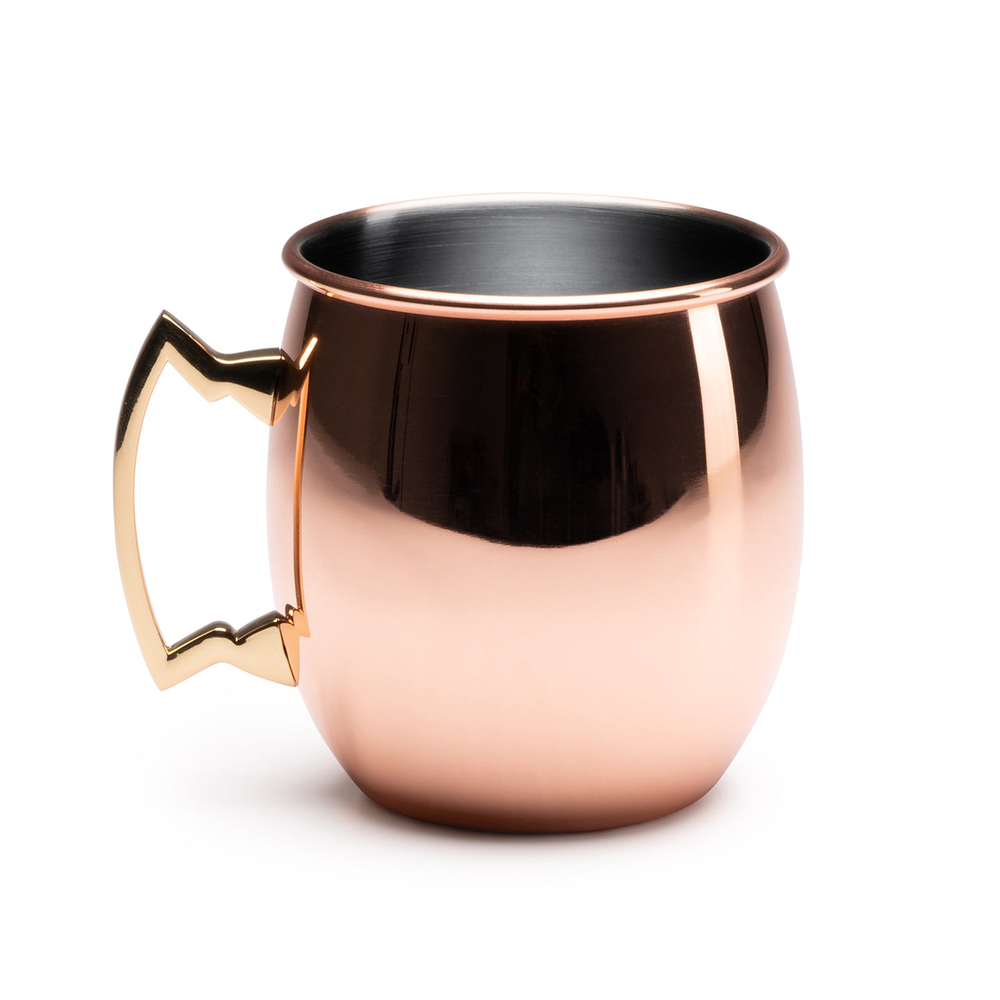 Taza de acero inoxidable con recubrimiento de cobre exterior. Capacidad de 500ml.