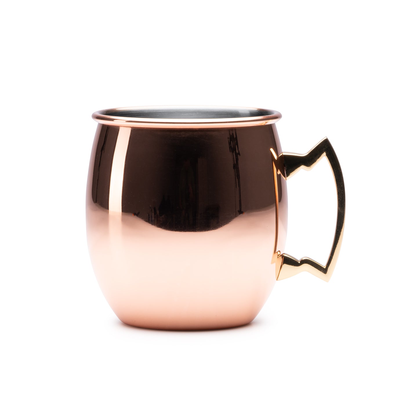 Taza de acero inoxidable con recubrimiento de cobre exterior. Capacidad de 500ml.