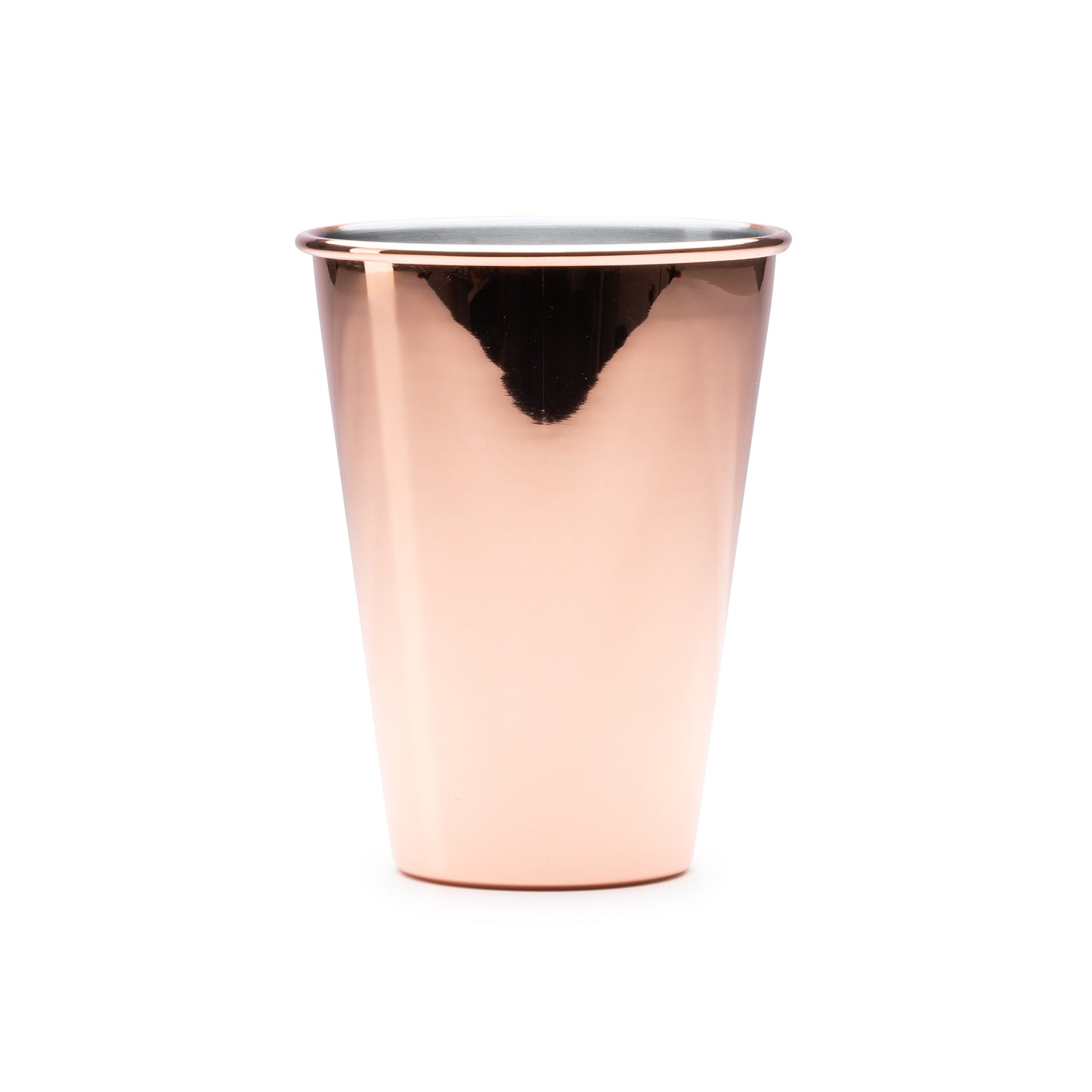 Vaso de acero inoxidable con recubrimiento de cobre exterior. Con capacidad de 500 ml