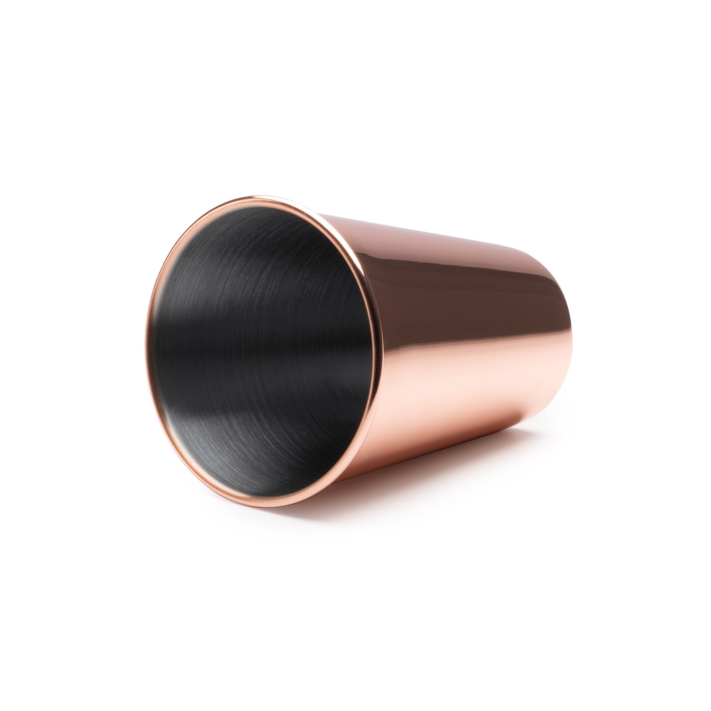 Vaso de acero inoxidable con recubrimiento de cobre exterior. Con capacidad de 500 ml