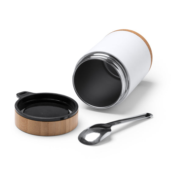 Termo multiusos con tapa de bambú