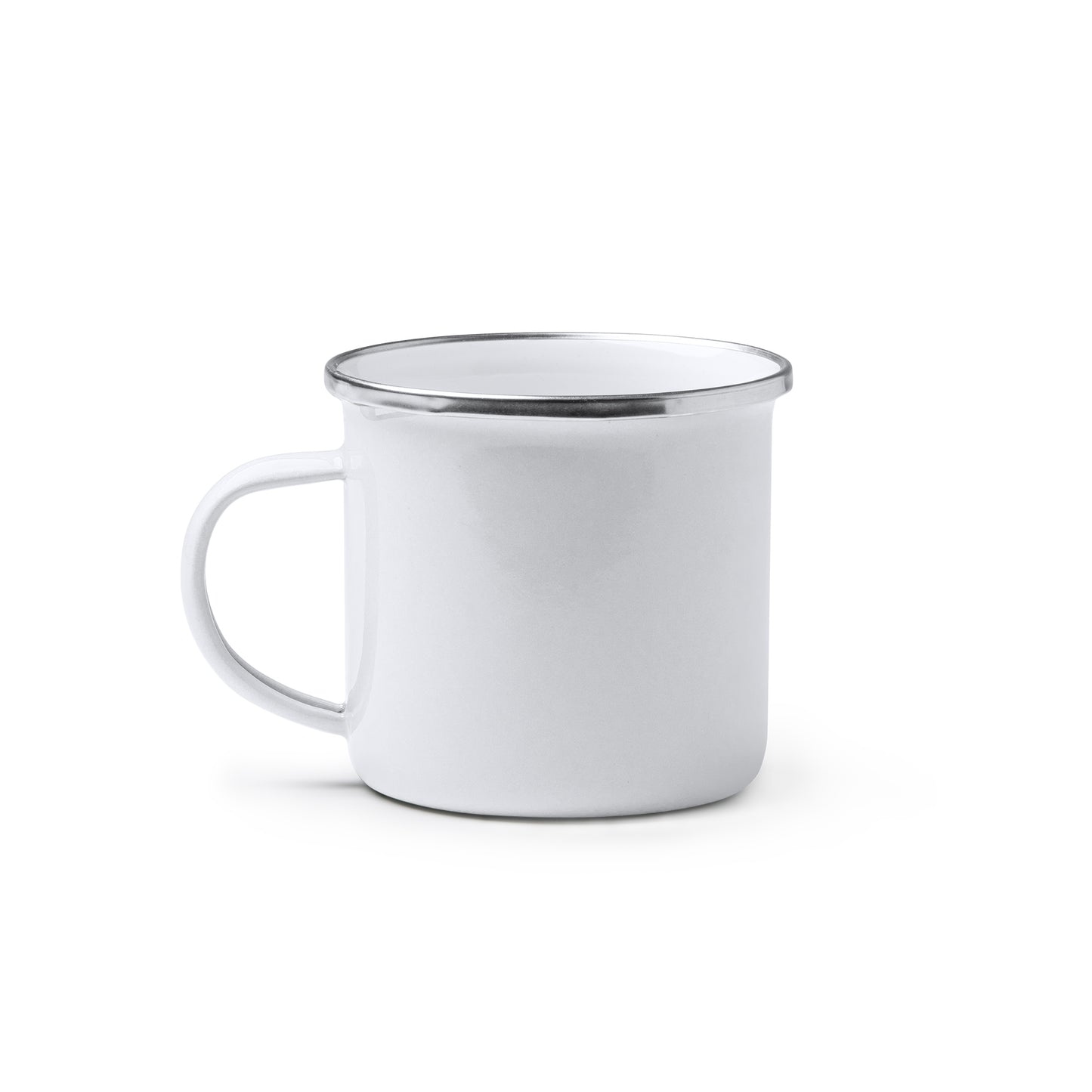 Taza metálica esmaltada con estilo retro. Capacidad de 380 ml