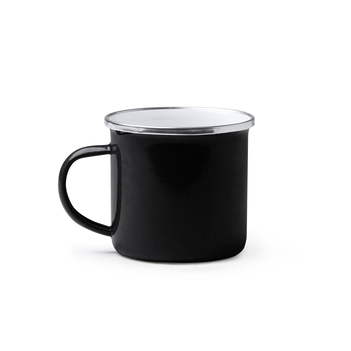 Taza metálica esmaltada con estilo retro. Capacidad de 380 ml