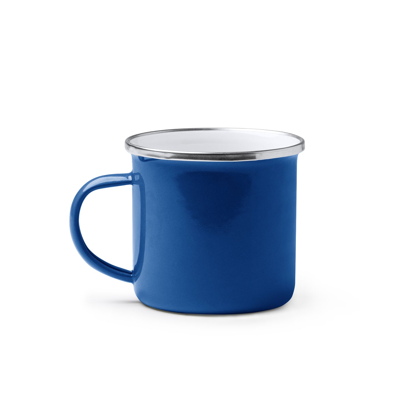Taza metálica esmaltada con estilo retro. Capacidad de 380 ml