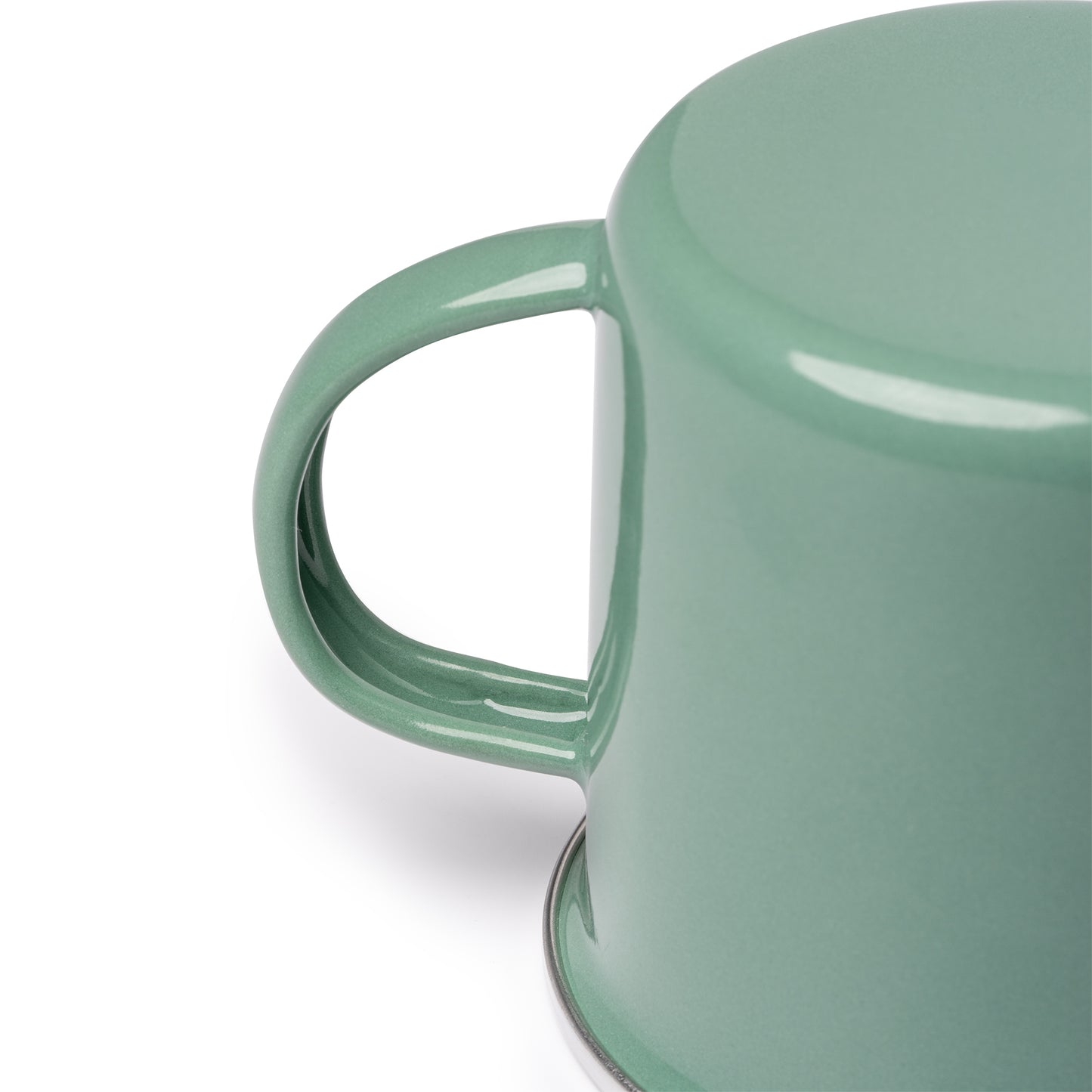 Taza metálica esmaltada con estilo retro. Capacidad de 380 ml