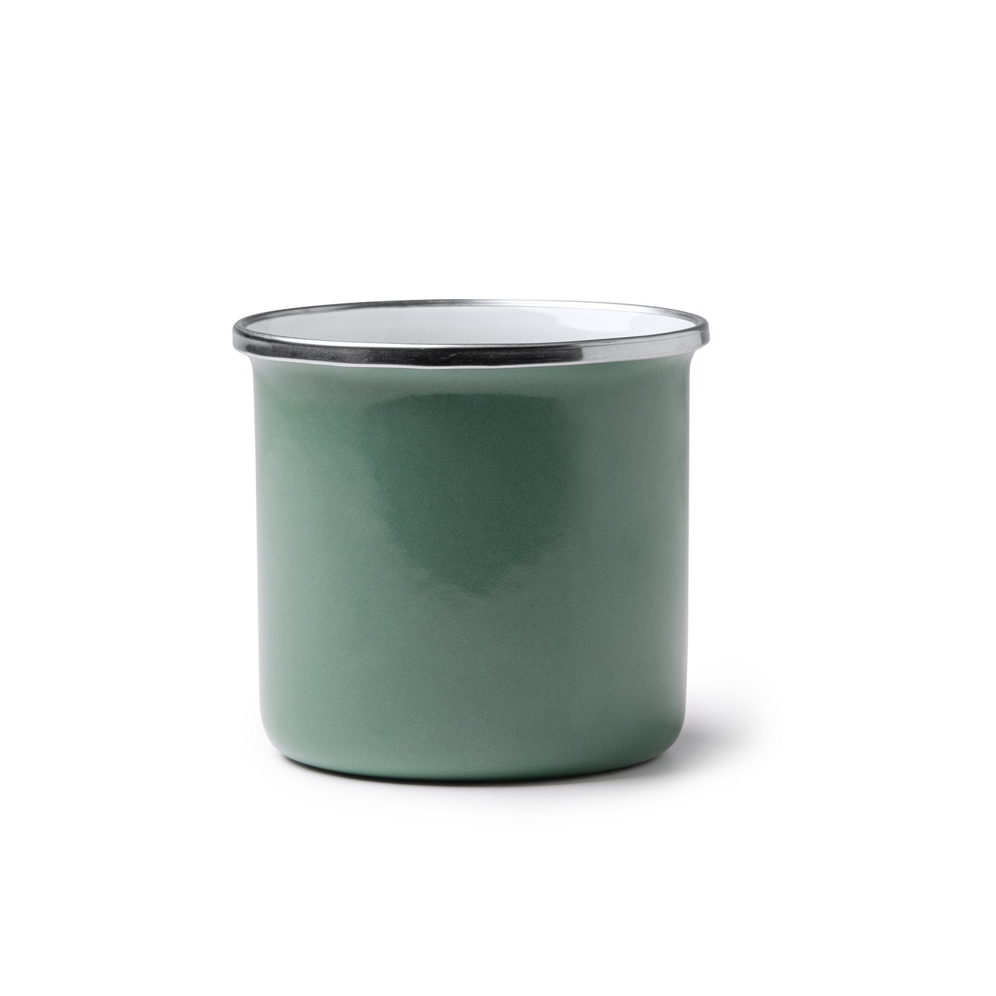Taza metálica esmaltada con estilo retro. Capacidad de 380 ml