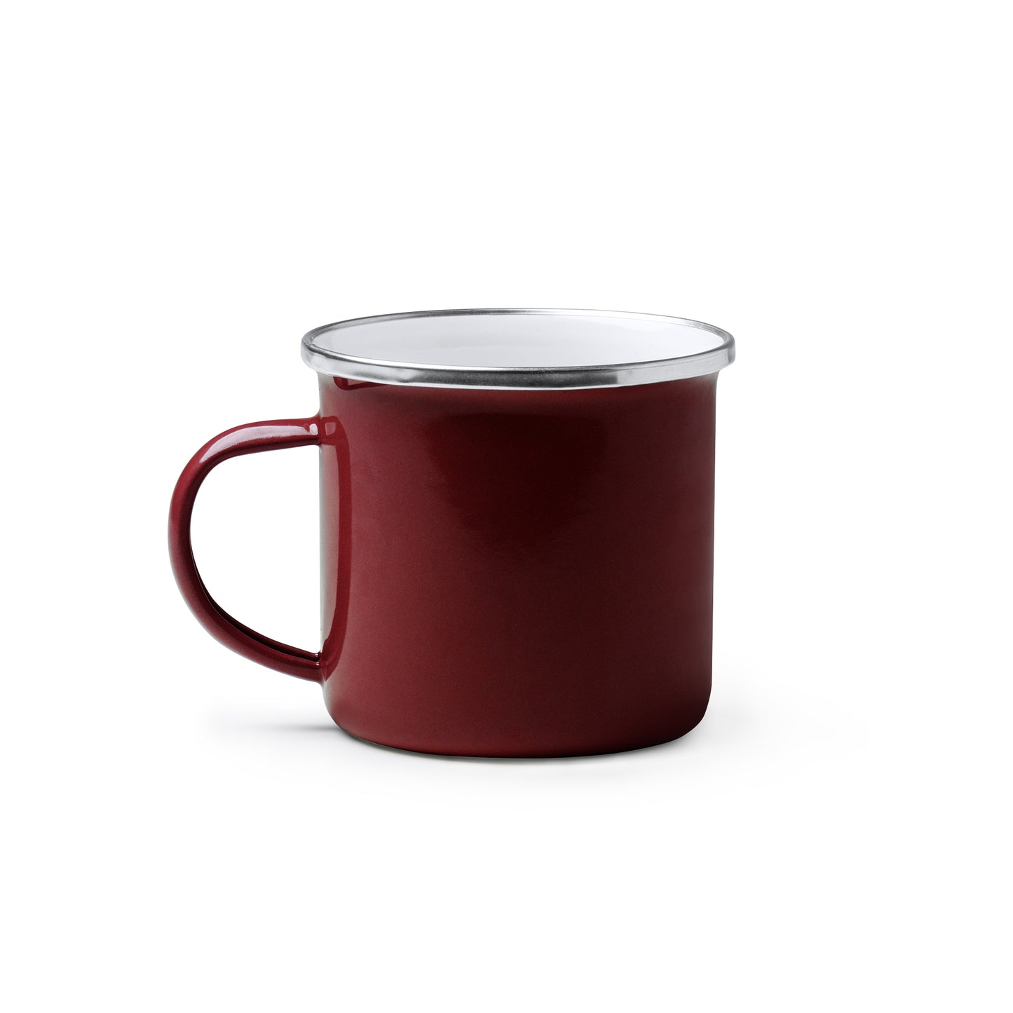 Taza metálica esmaltada con estilo retro. Capacidad de 380 ml
