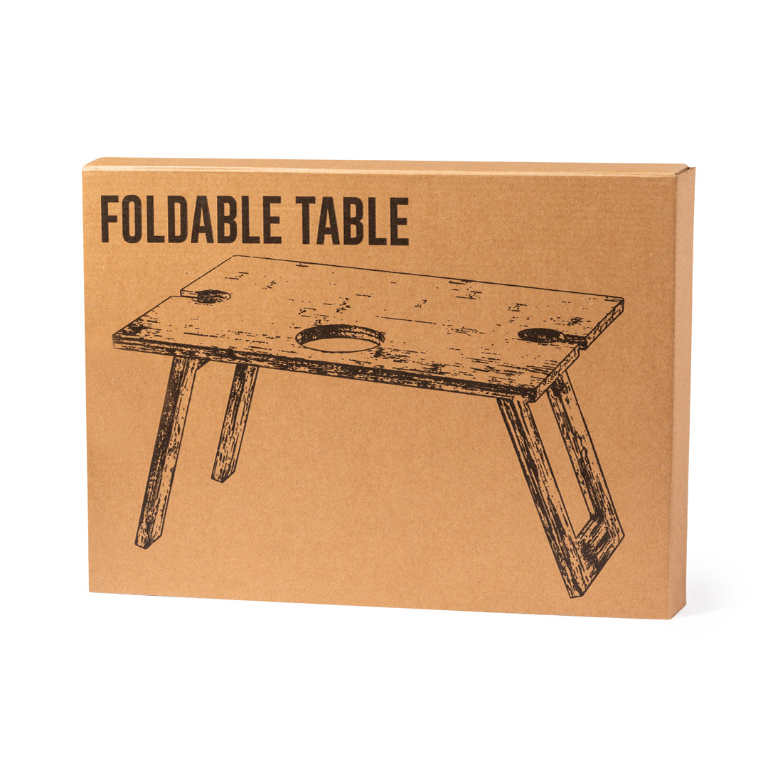 Mesa plegable para los aficionados al mundo del vino.