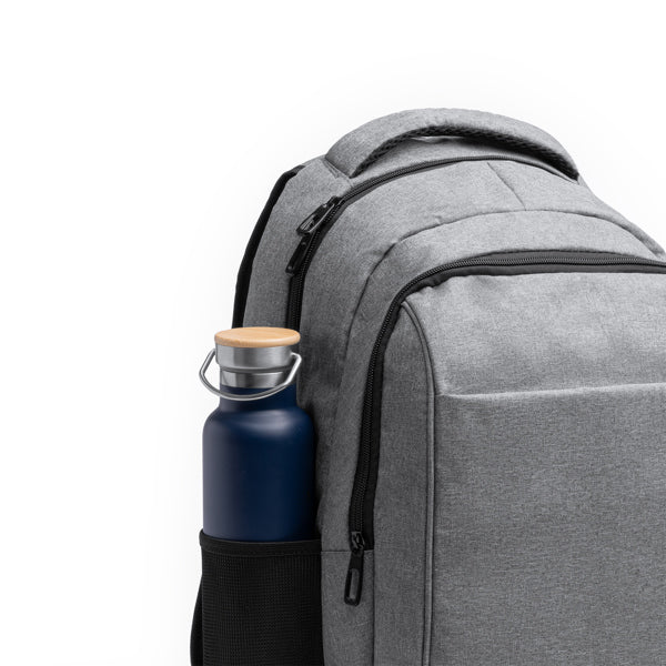 Mochila ejecutiva en poliéster reciclado RPET 300D con diseño vigoré (31cm)