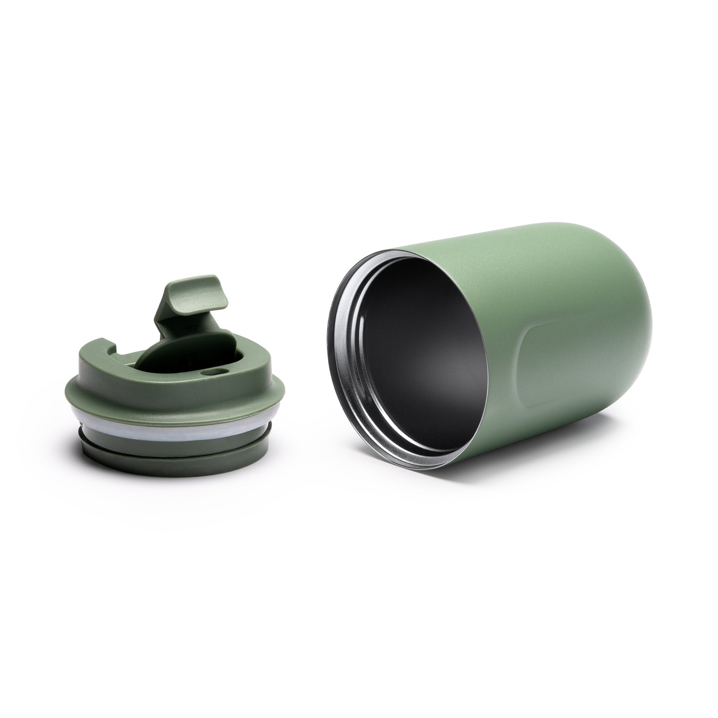 Vaso térmico de acero inoxidable 304 de doble pared. Con una capacidad de 250 ml.