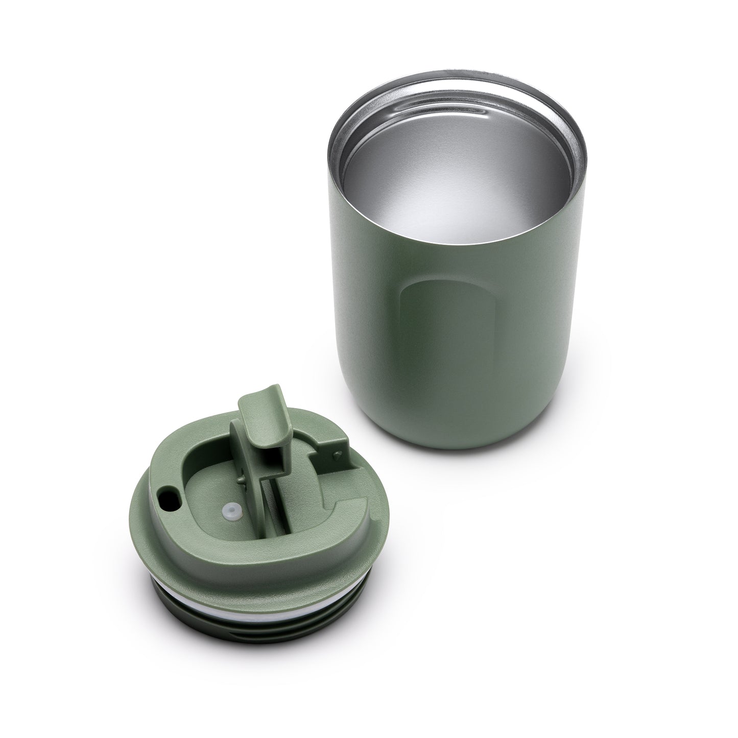 Vaso térmico de acero inoxidable 304 de doble pared. Con una capacidad de 250 ml.