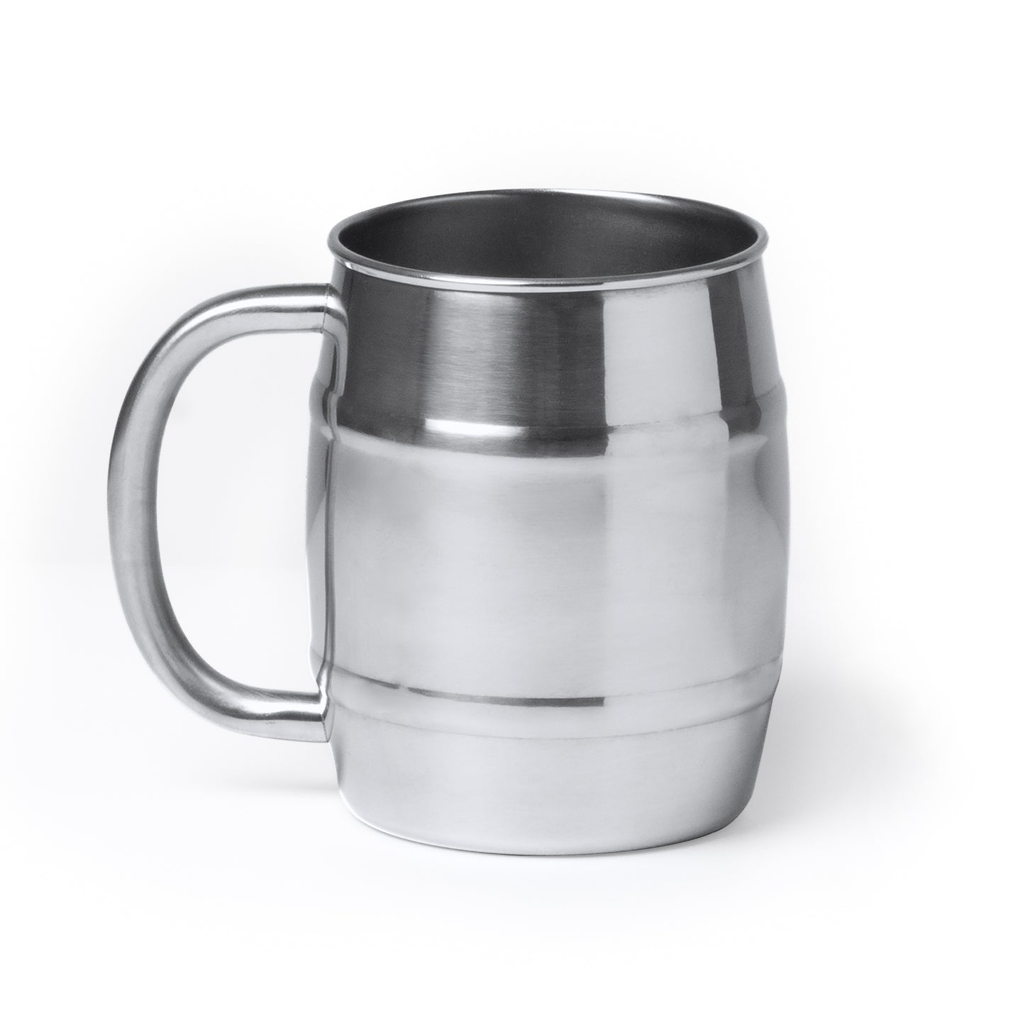 Jarra de acero inoxidable 304 con acabado efecto espejo. Capacidad de 500 ml.