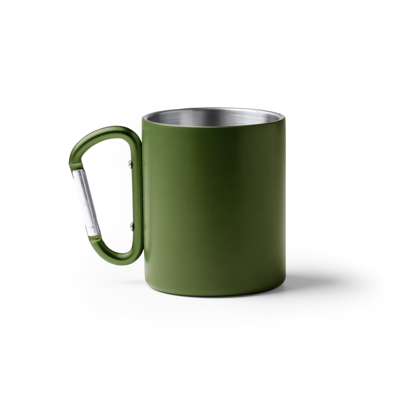 Taza de acero reciclado 304 inoxidable de doble pared en acabado mate. Capacidad de 300 ml.