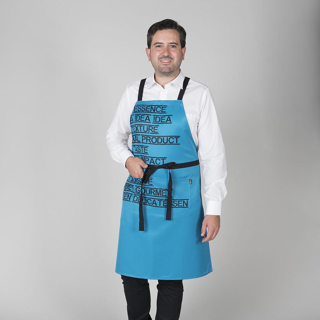 DELANTAL CON PETO GOURMET ESTAMPADO 92X75 CM