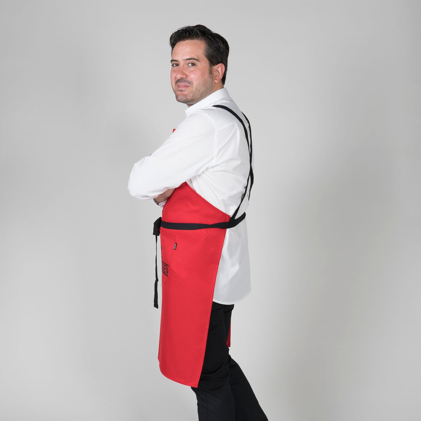 DELANTAL CON PETO GOURMET ESTAMPADO 92X75 CM