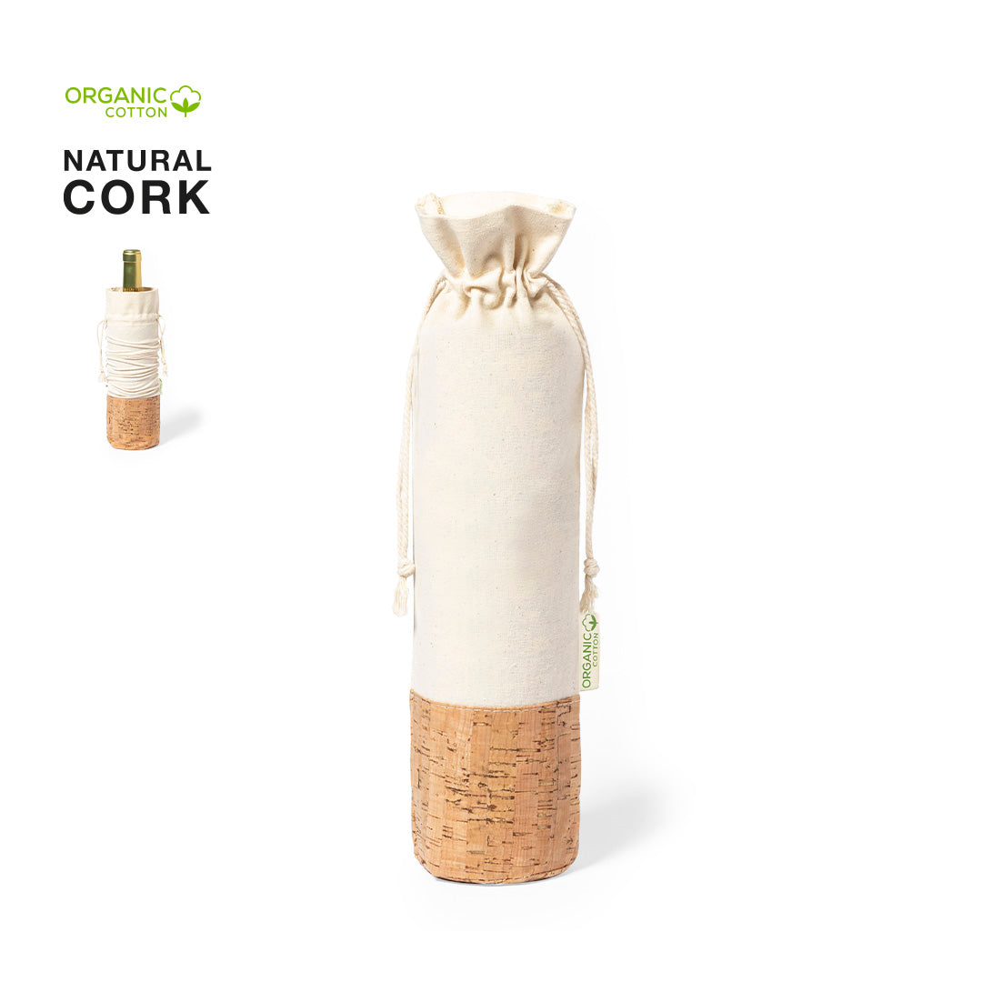 Bolsa para botellas de línea nature. Fabricada en algodón orgánico 100%