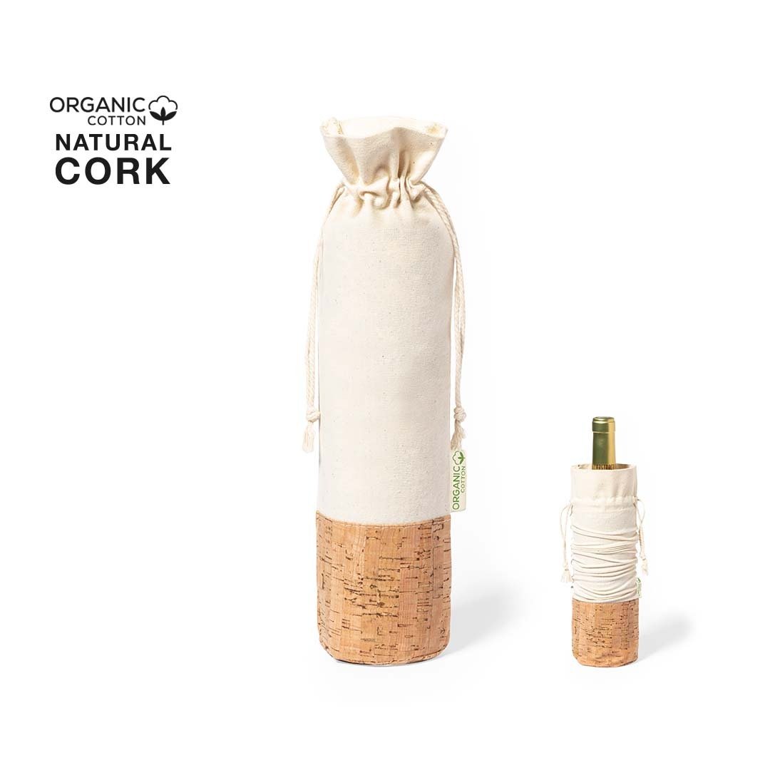Bolsa para botellas de línea nature. Fabricada en algodón orgánico 100%