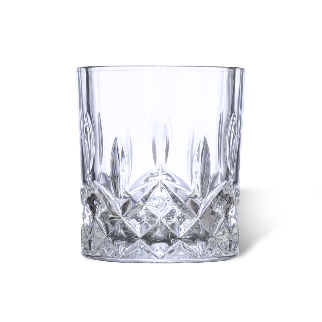 Set de whisky en elegante estuche de bambú con interior troquelado