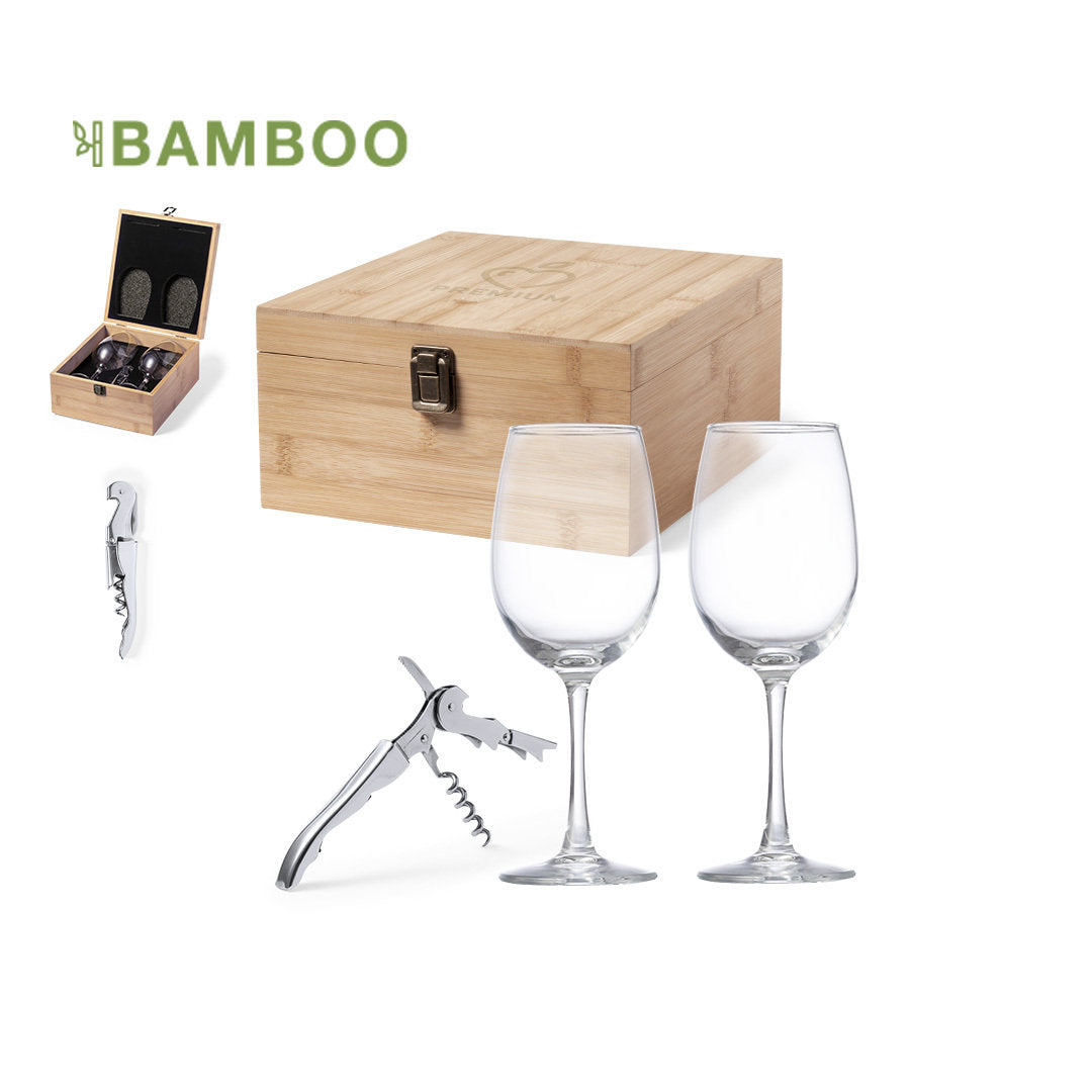 Set de vinos de elegante diseño circular acabado en polipiel (copia)