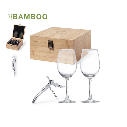 Set de vinos de elegante diseño circular acabado en polipiel (copia)