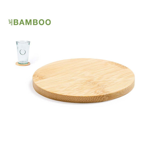 Posavasos de línea nature fabricado en bambú natural.