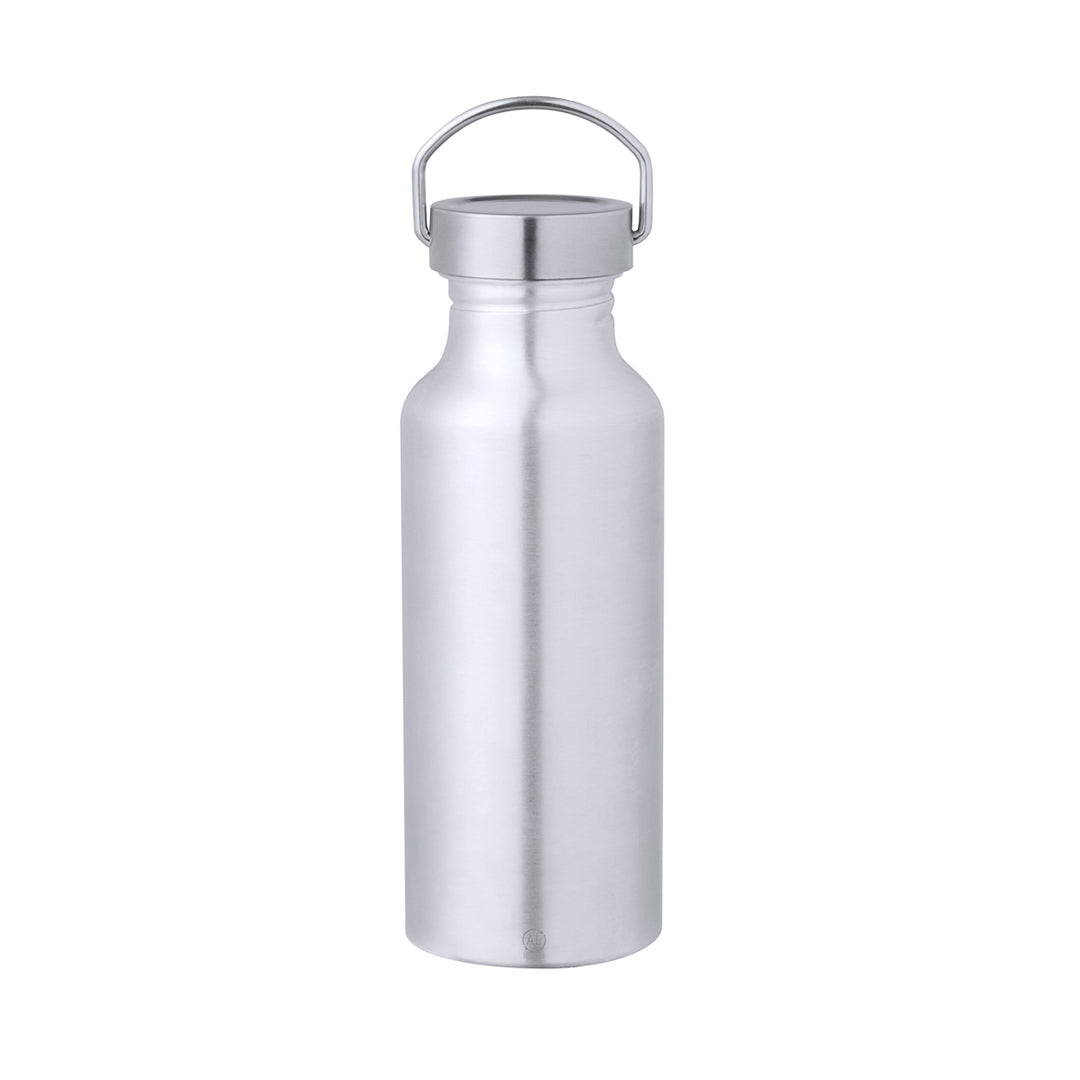 Bidón de 650 ml de capacidad, fabricado en Aluminio Reciclado de acabado brillo.