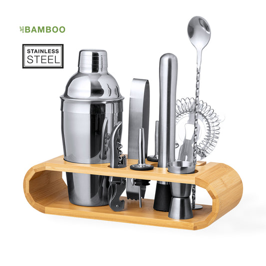 Elegante set de cóctel en acero inox.