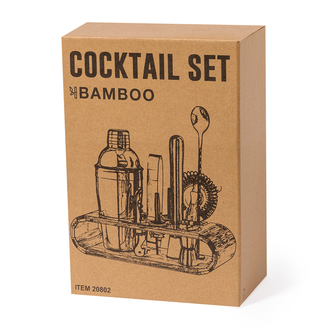 Elegante set de cóctel en acero inox.