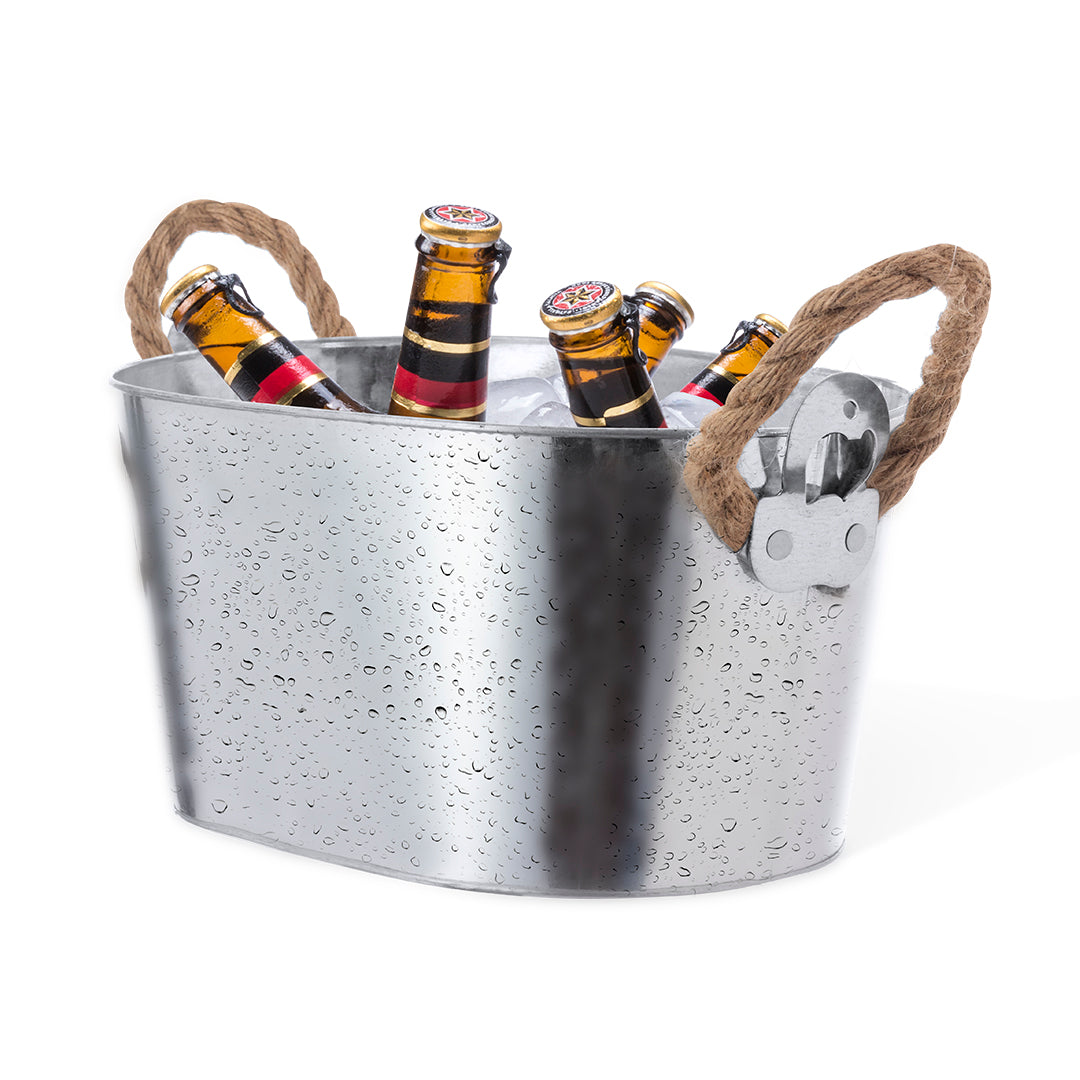 Fantástico cubo metálico de 6l de capacidad para conservar bebidas frías