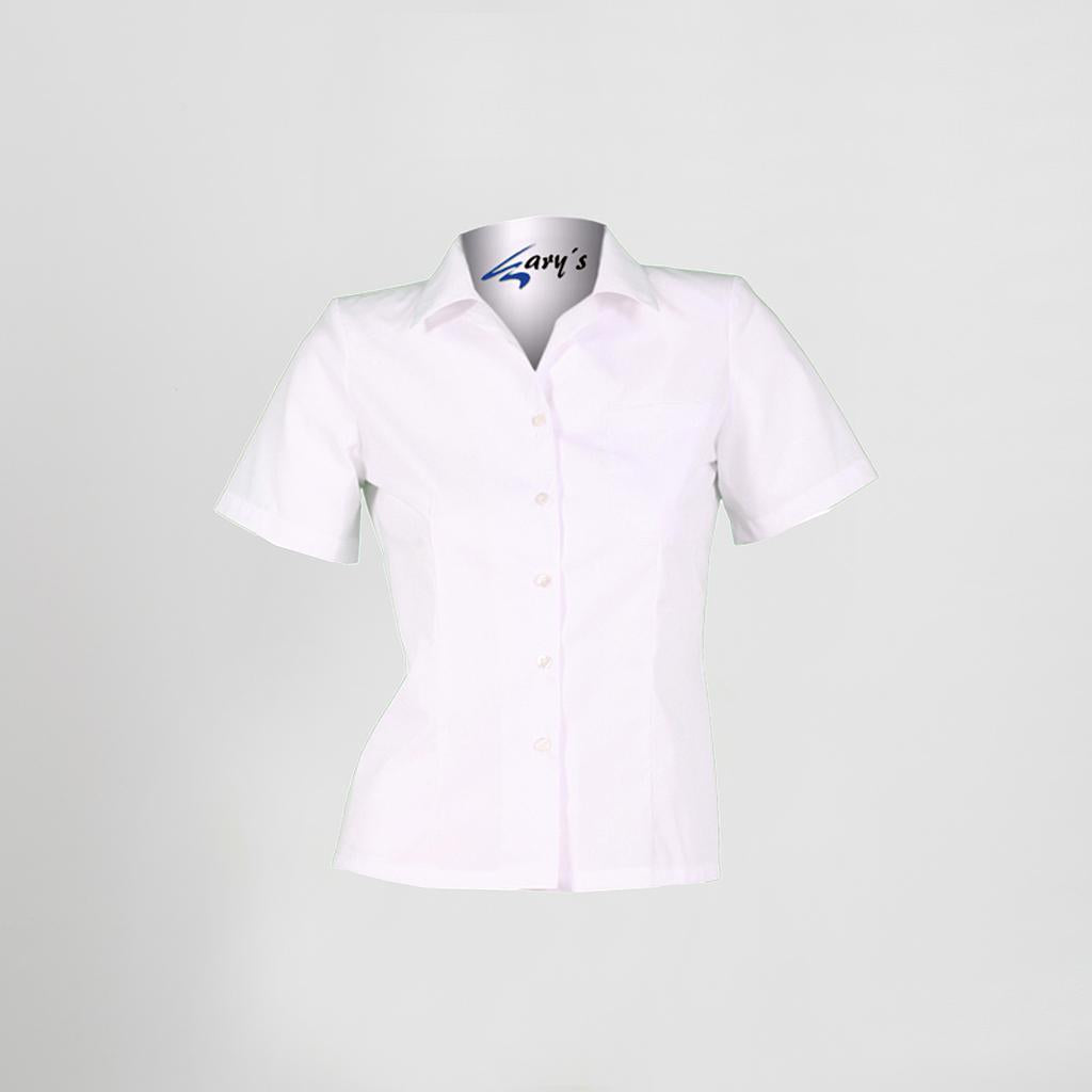 BLUSA CAMARERA ENTALLADA M/CORTA
