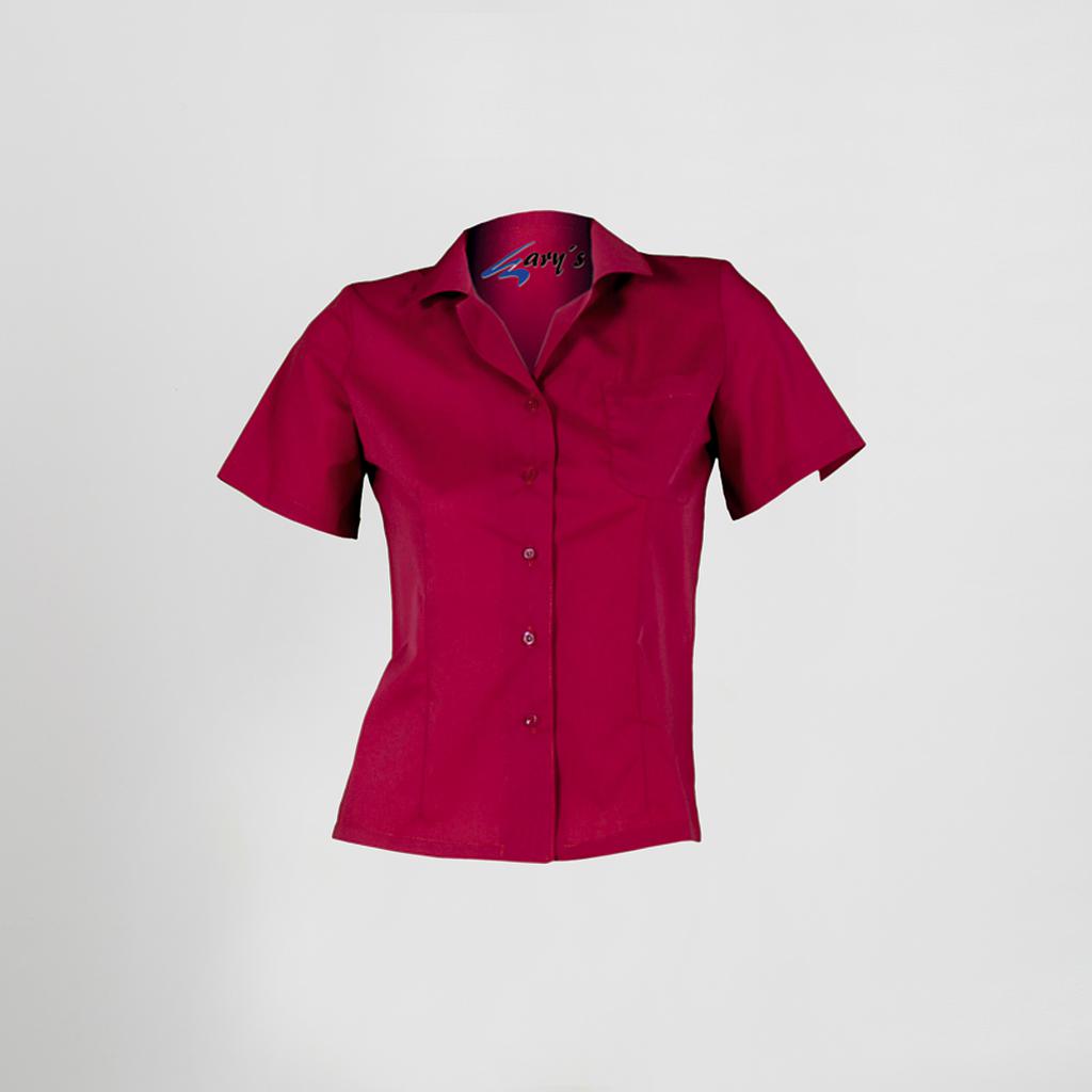 BLUSA CAMARERA ENTALLADA M/CORTA