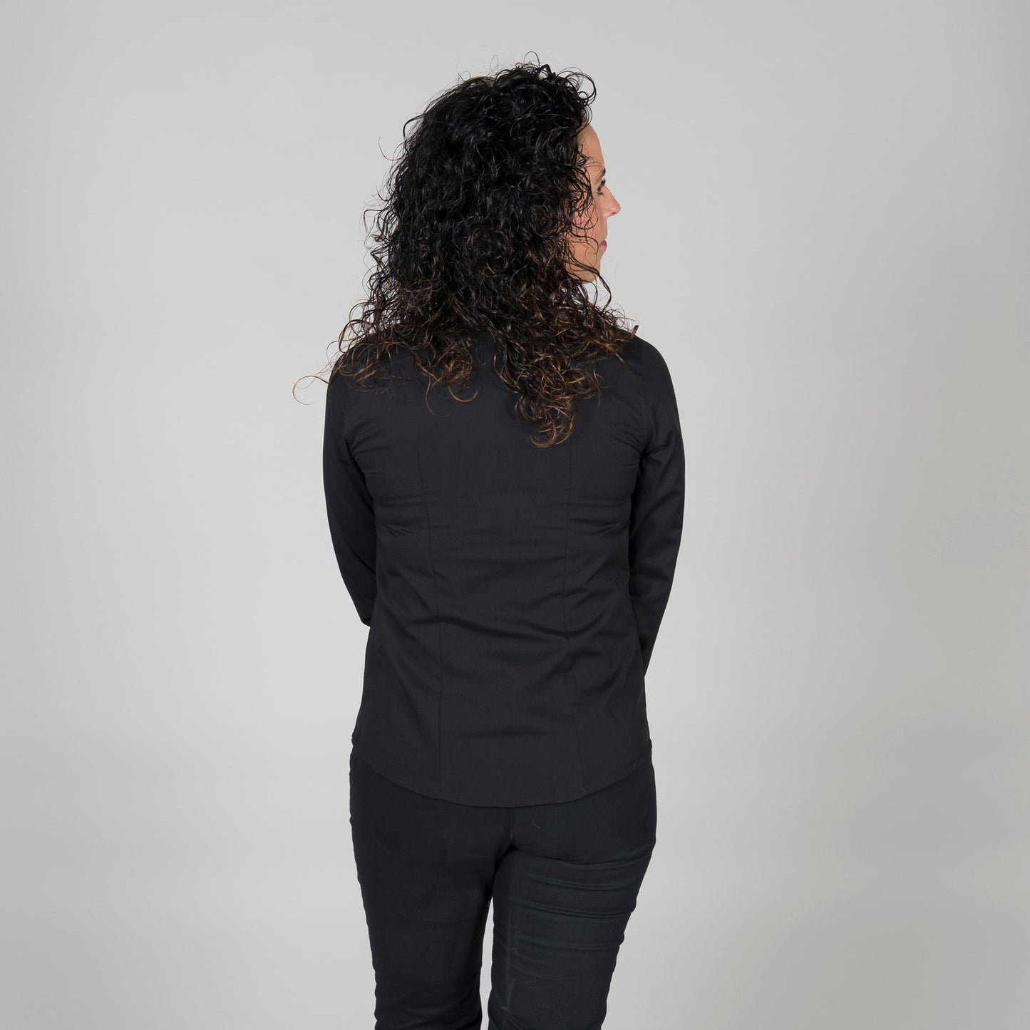 BLUSA MUJER BOTON OCULTO M/L