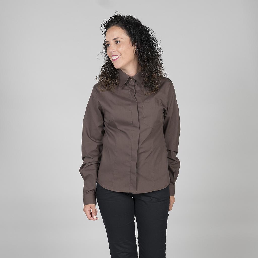 BLUSA MUJER BOTON OCULTO M/L
