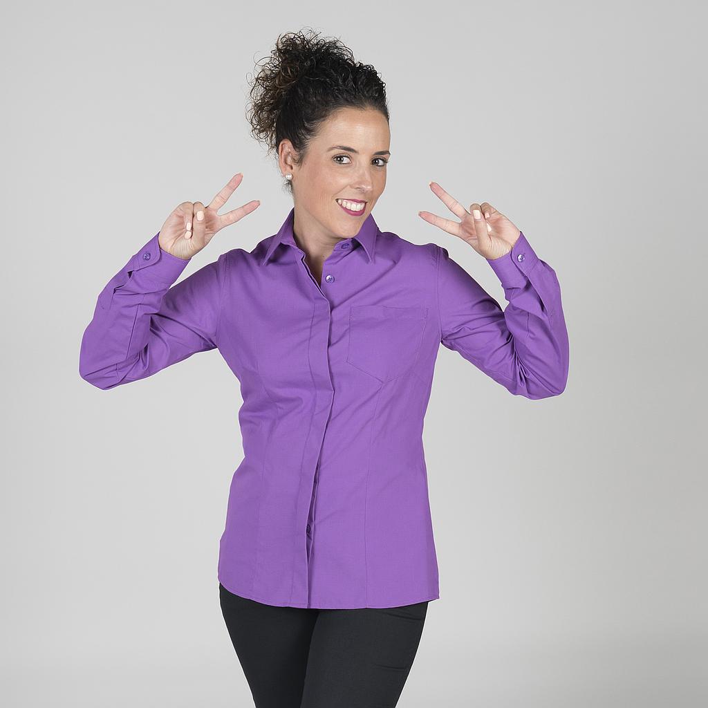 BLUSA MUJER BOTON OCULTO M/L