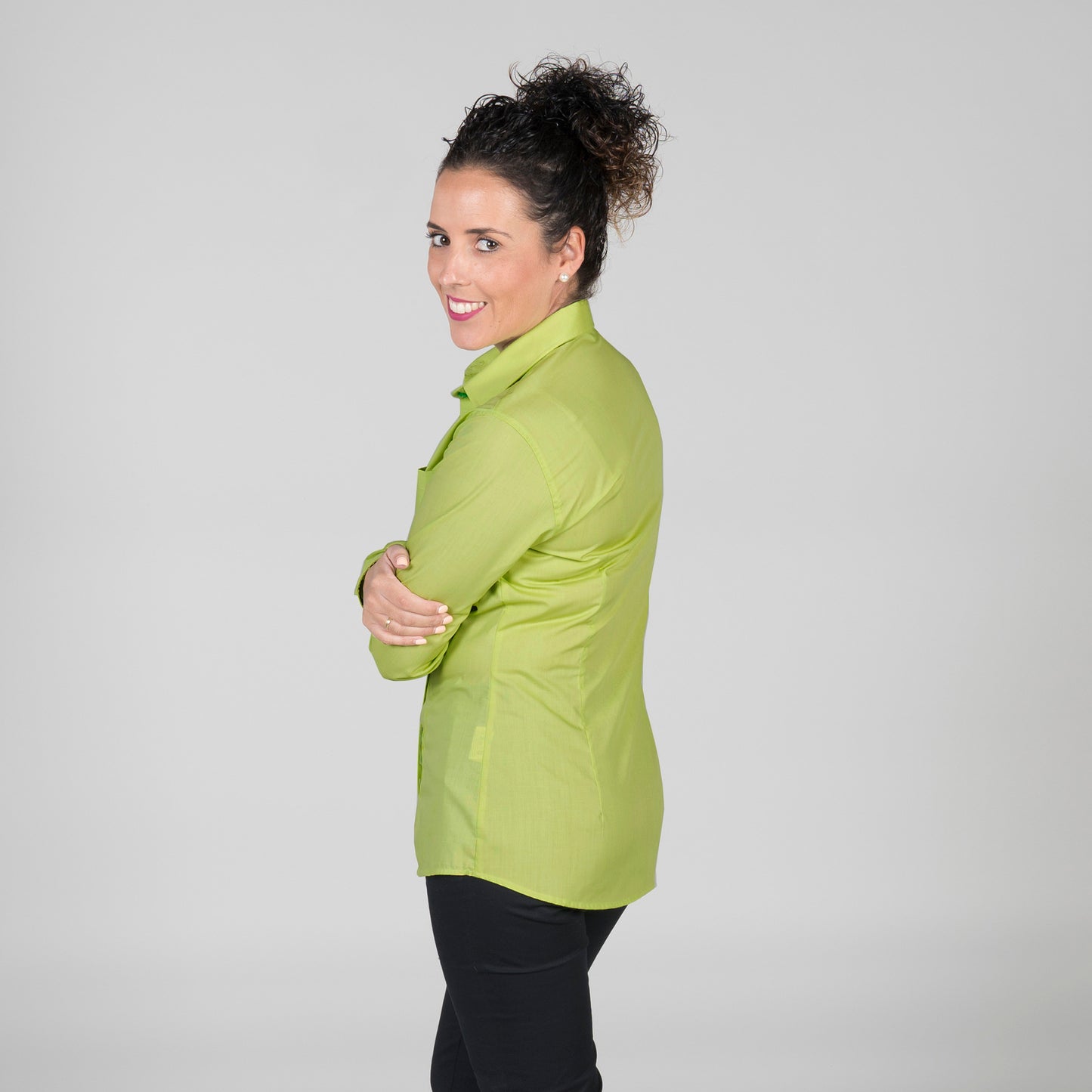 BLUSA MUJER BOTON OCULTO M/L