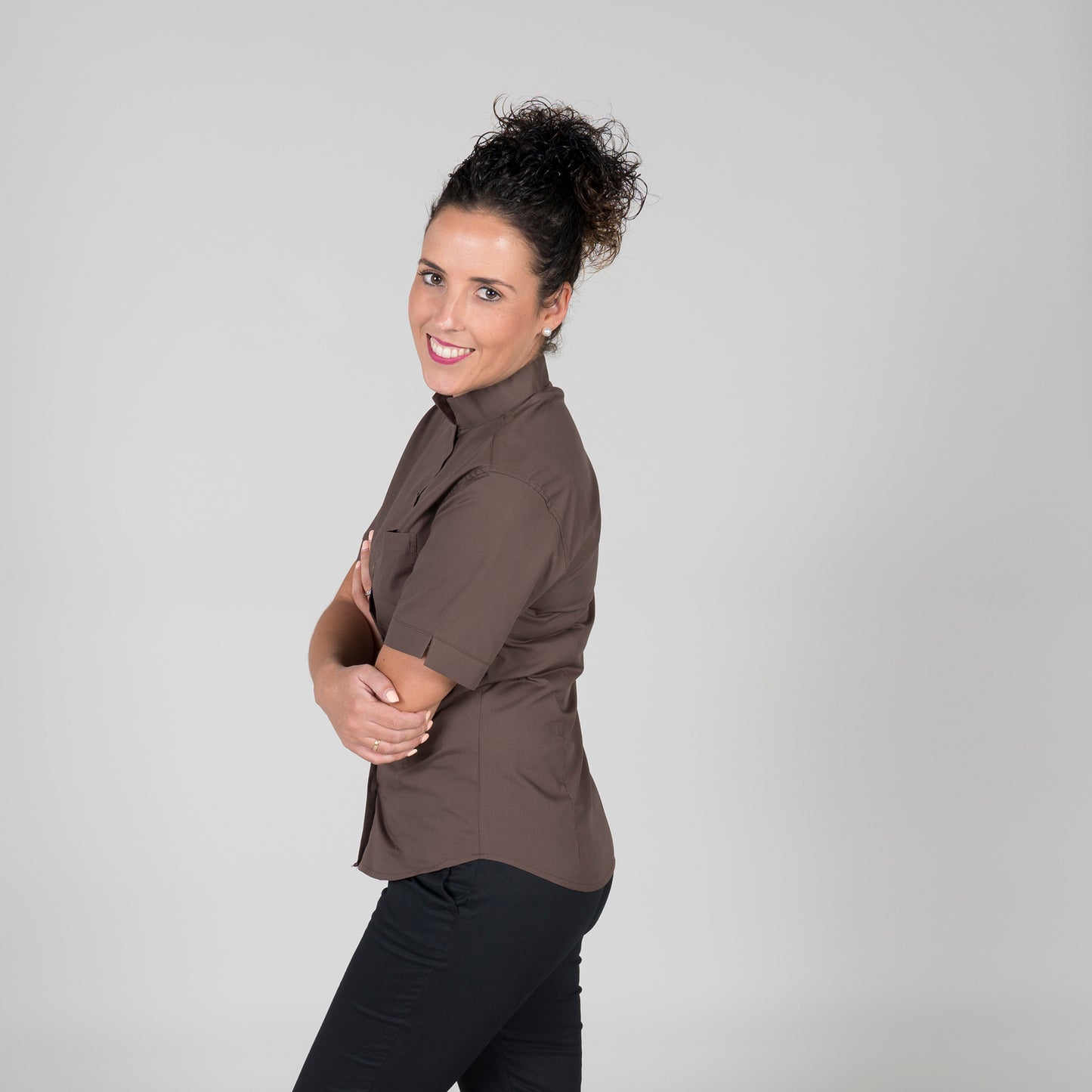 BLUSA MUJER C/MAO M/CORTA