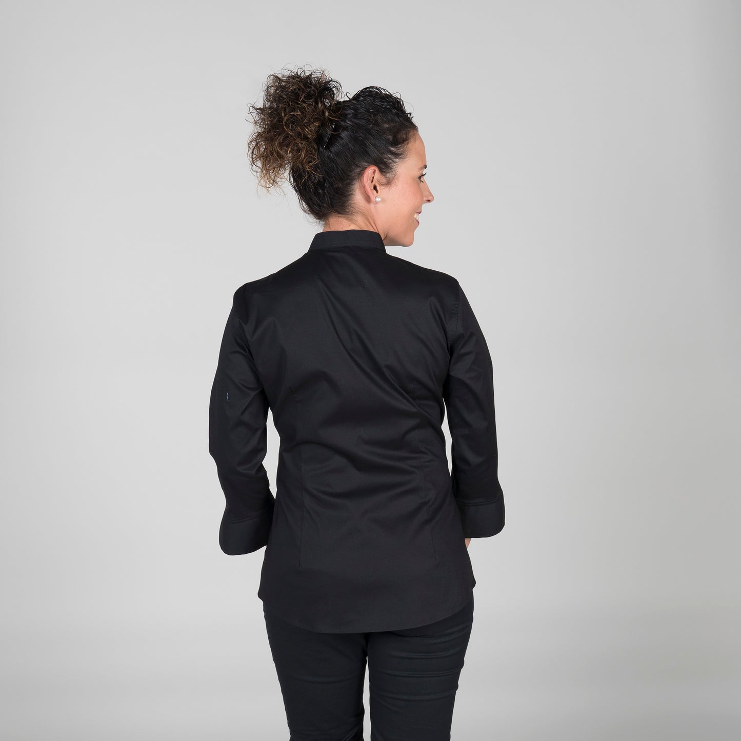 BLUSA MUJER C/MAO MANGA 3/4 ALGODON ELASTICO