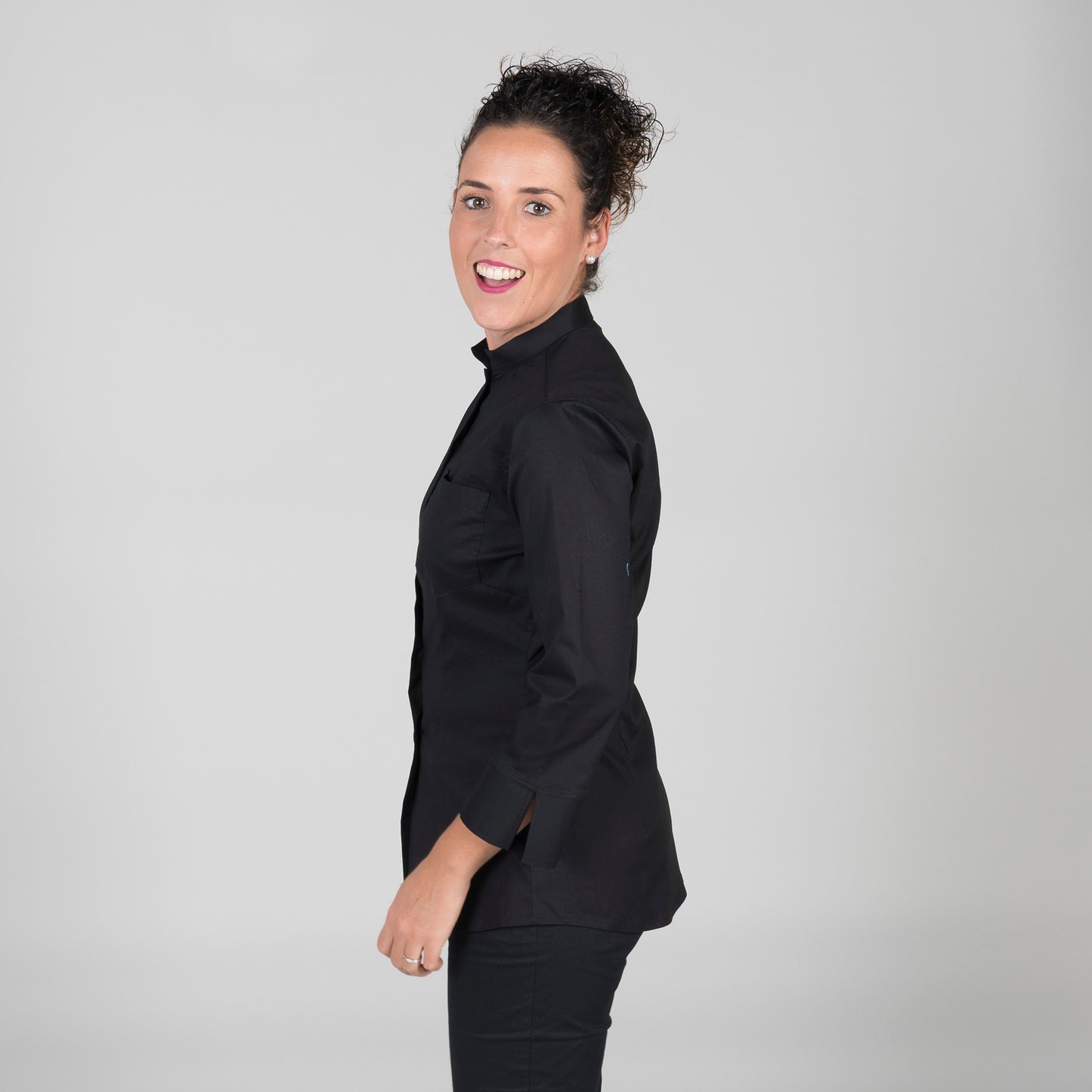 BLUSA MUJER C/MAO MANGA 3/4 ALGODON ELASTICO