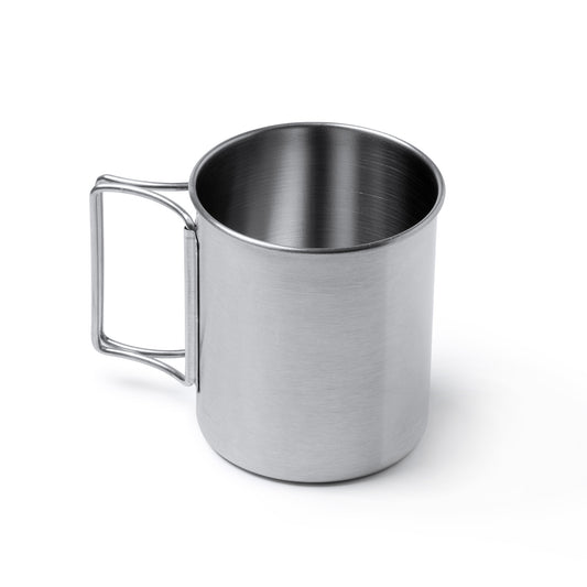 Taza de acero inoxidable 304 con asas plegables. Capacidad 450 ml