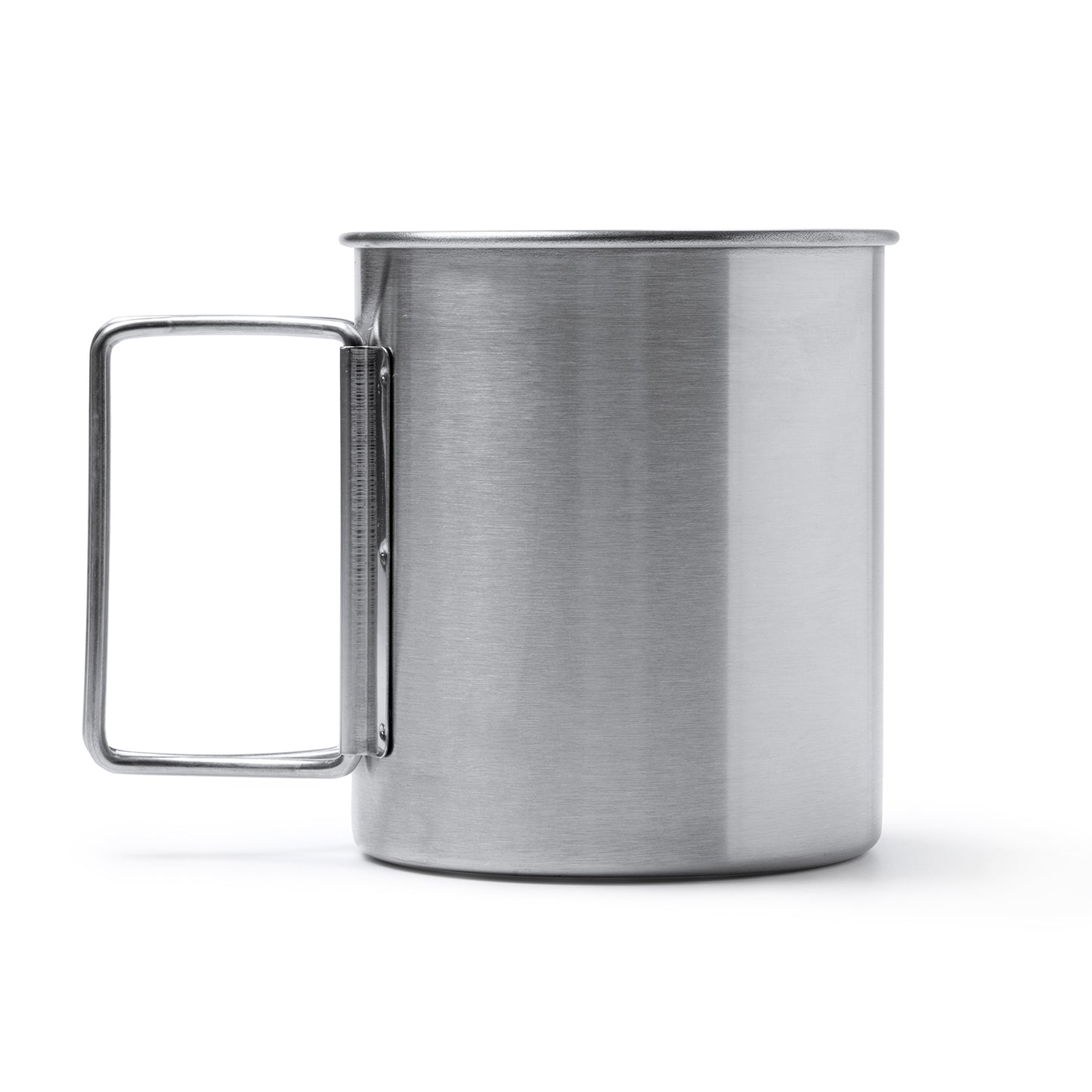 Taza de acero inoxidable 304 con asas plegables. Capacidad 450 ml