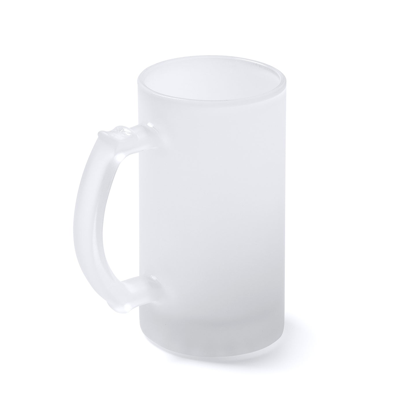 Jarra de cristal borosilicato efecto hielo especial para personalizarla con la técnica de sublimación. Capacidad de 500 ml.