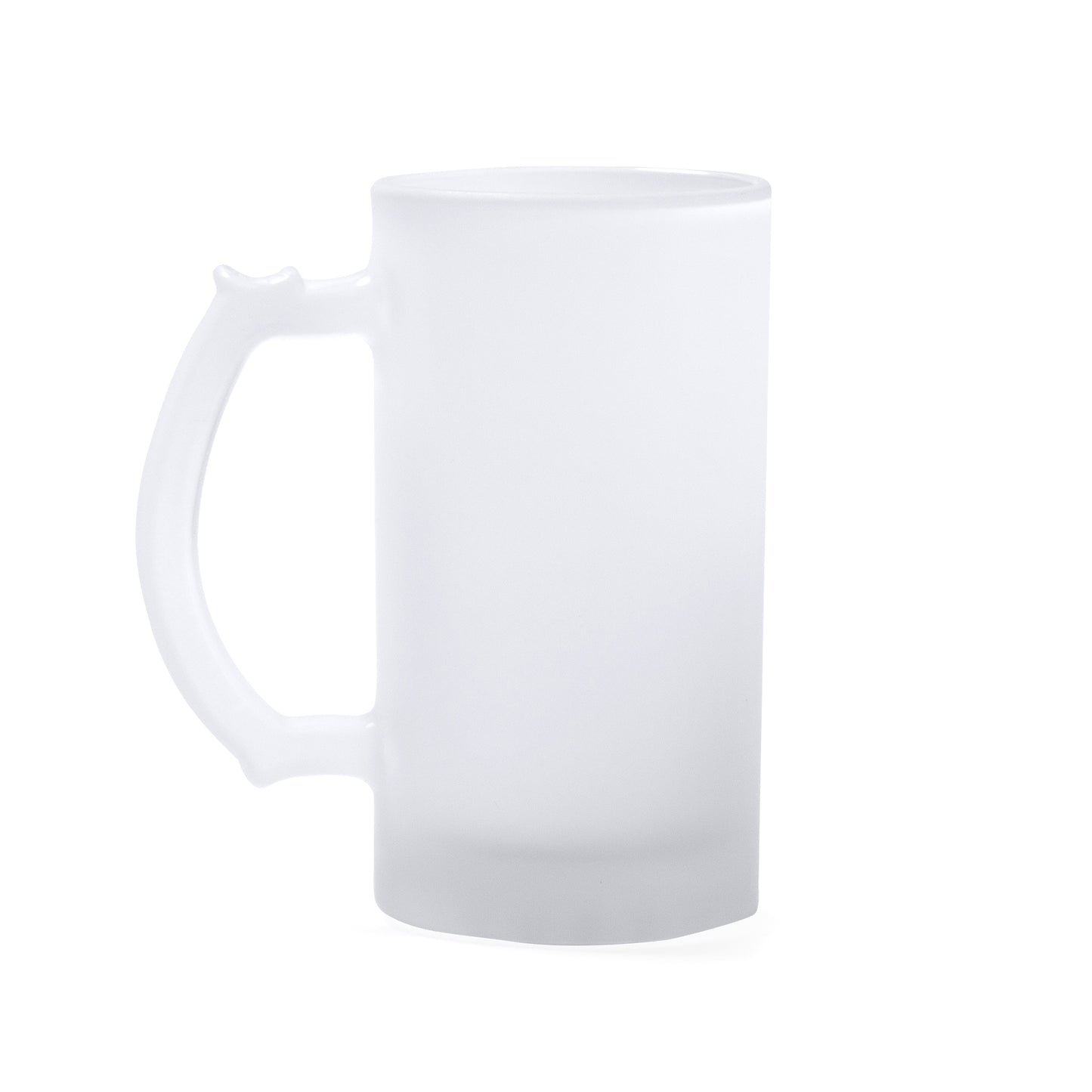 Jarra de cristal borosilicato efecto hielo especial para personalizarla con la técnica de sublimación. Capacidad de 500 ml.