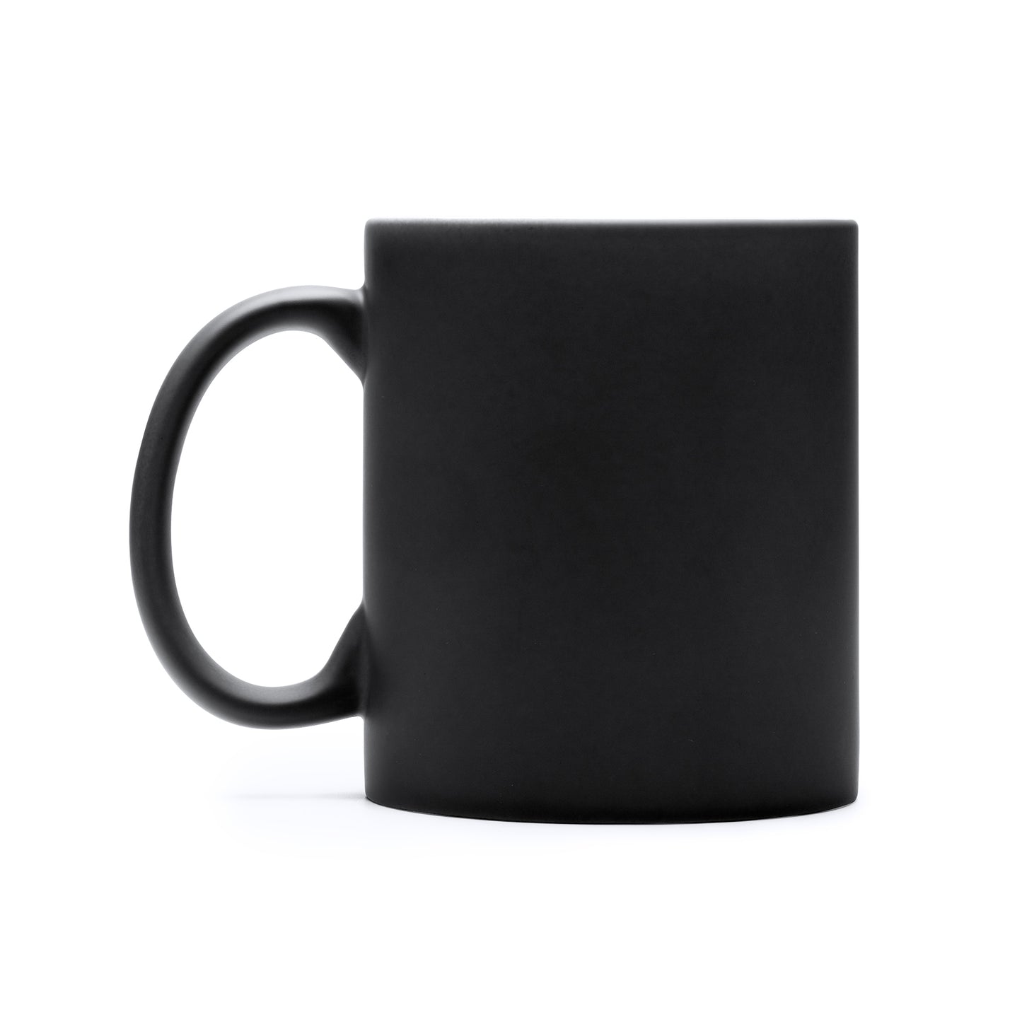 Taza promocional de cerámica ideal para marcaje láser con interior en blanco. Capacidad 350 ml.