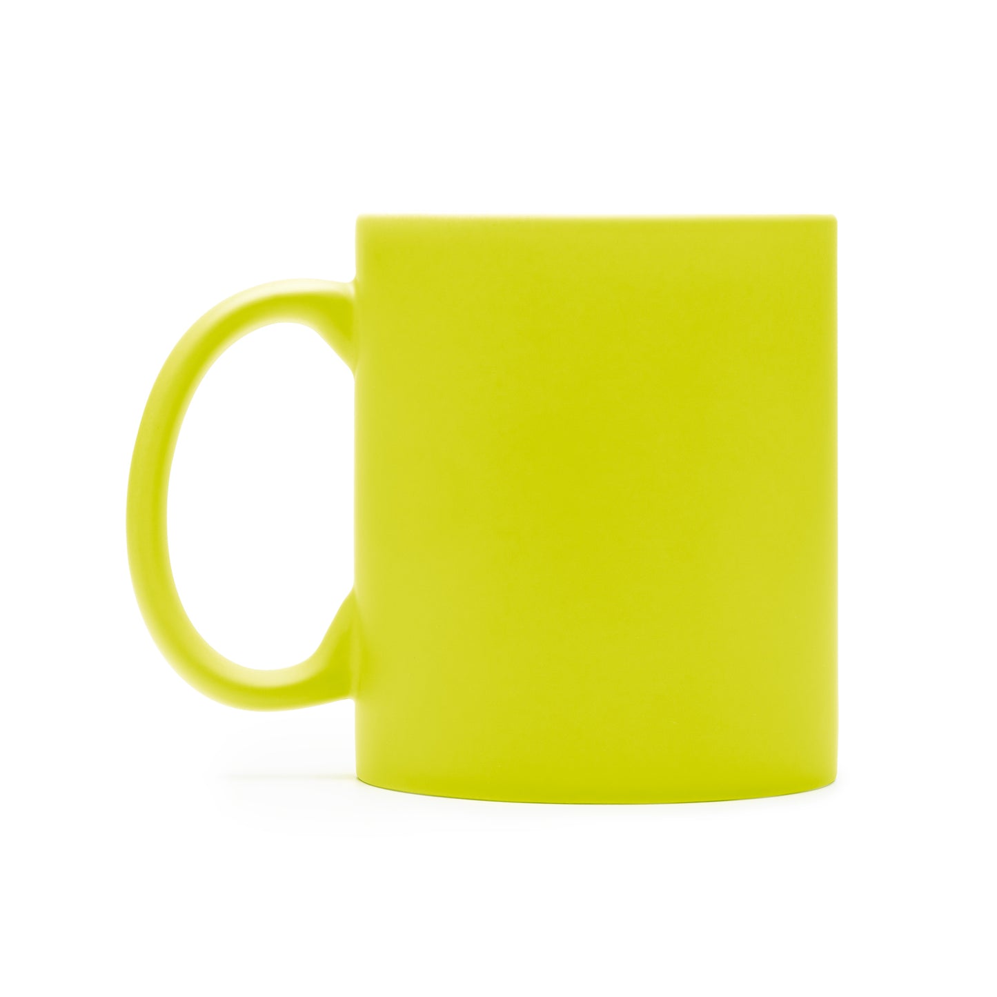 Taza promocional de cerámica ideal para marcaje láser con interior en blanco. Capacidad 350 ml.