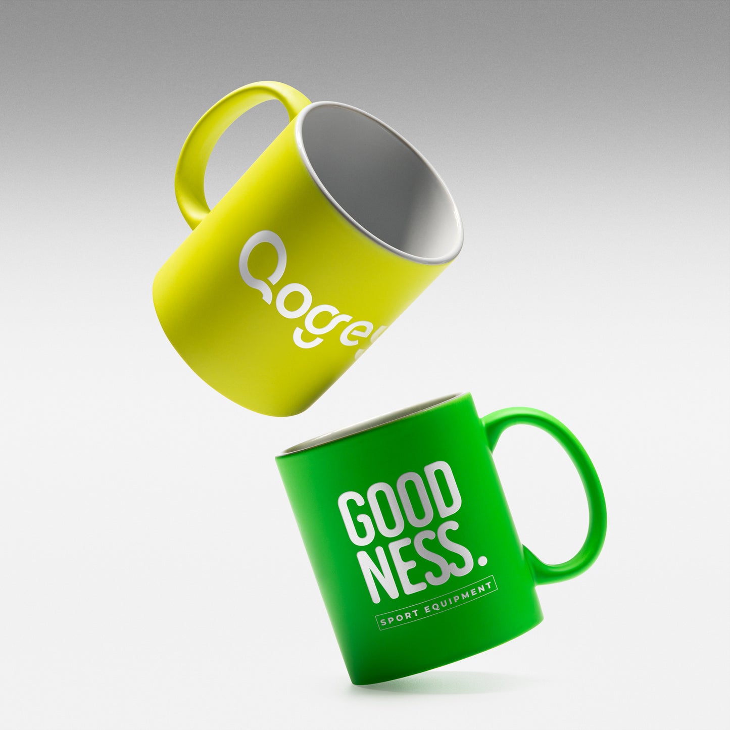 Taza promocional de cerámica ideal para marcaje láser con interior en blanco. Capacidad 350 ml.